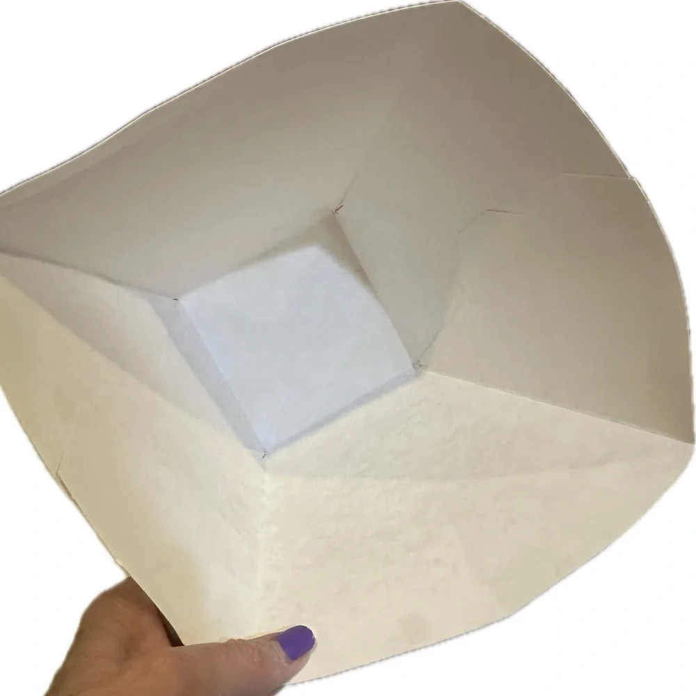 CINEMARK SQUARE POPCORN BUCKET RED WHITE REFILL TAB MOVIE THEATER COLLECTIBLE